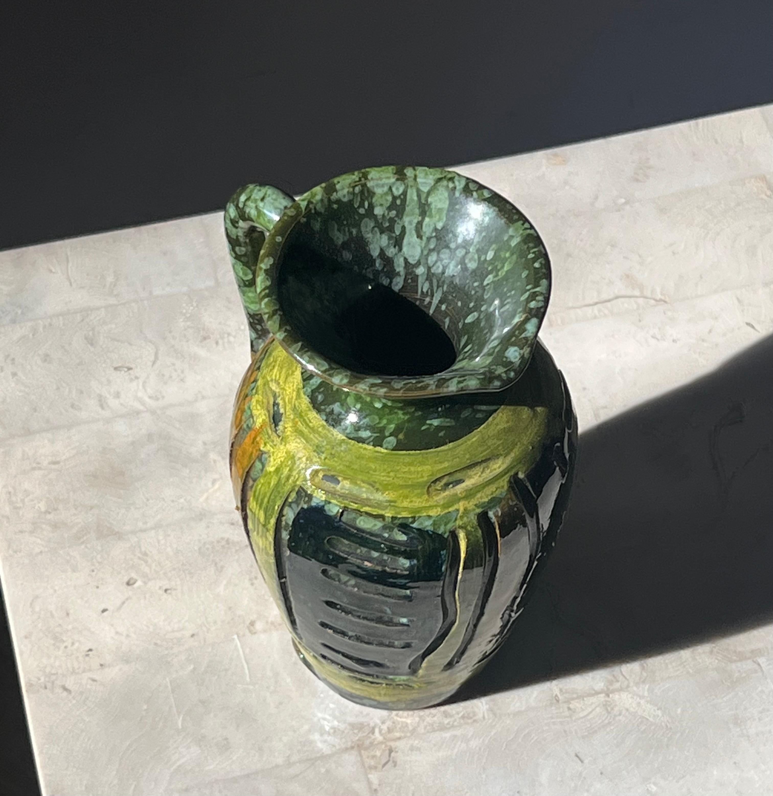 Pequeña jarra de cerámica italiana vintage según Gambone, hacia 1960 en venta 1