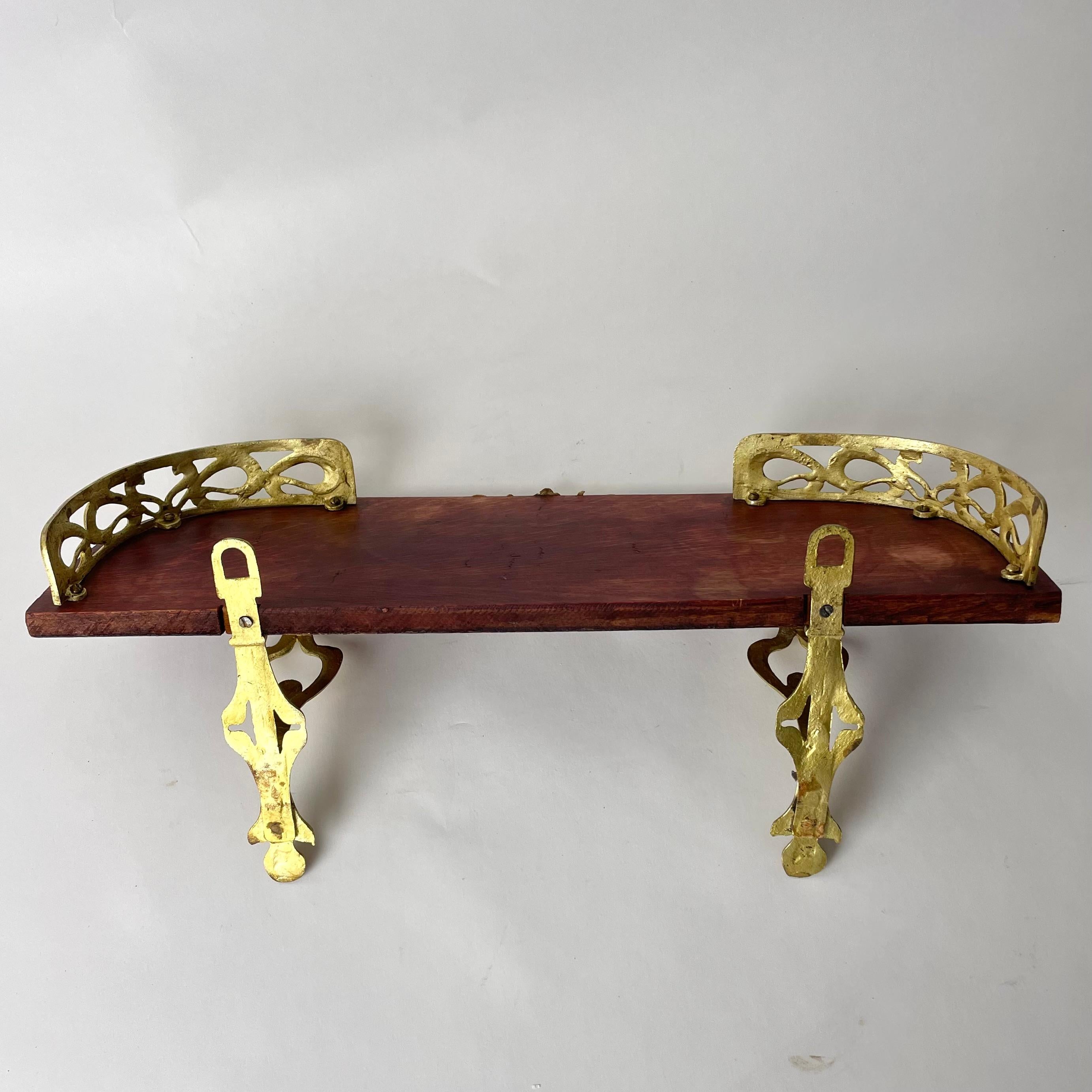A small Wall Shelf with gilded decorations. Art Nouveau, early 20th Century For Sale 1