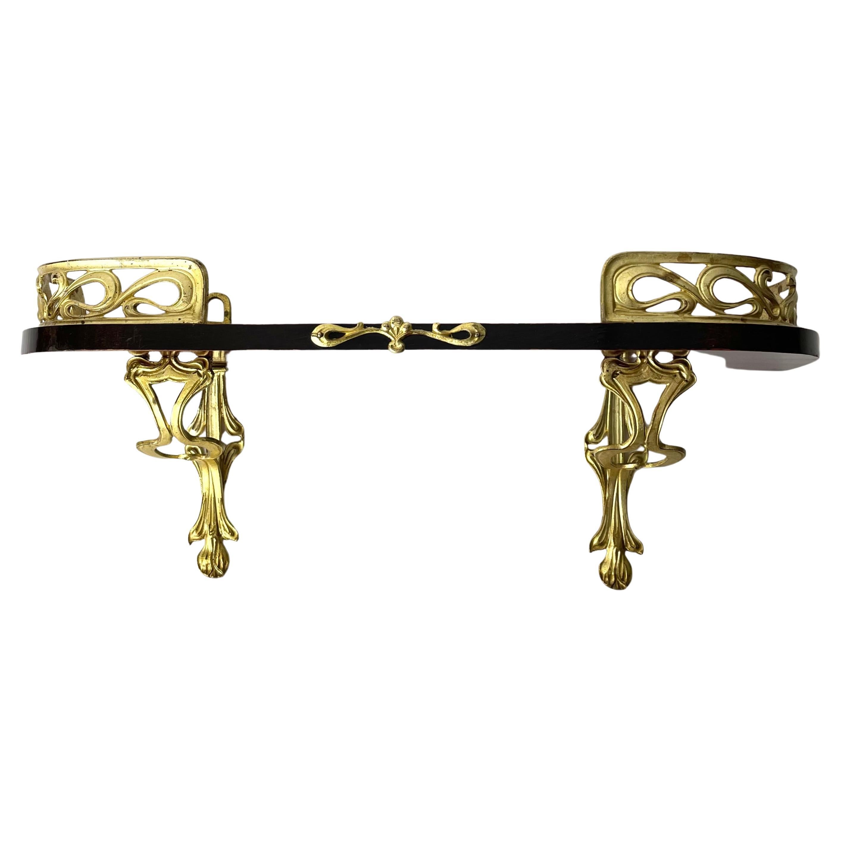 A small Wall Shelf with gilded decorations. Art Nouveau, early 20th Century For Sale