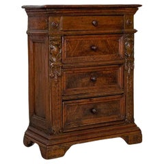 A Small Walnut Chest of Drawers, Italian circa 1700