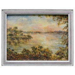 A Small Watercolor  of “Sunrise” by Nadezhda Fedorovna Stepanova-Senichkina