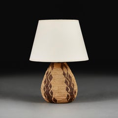 A Small Zulu Basket Weave Lamp