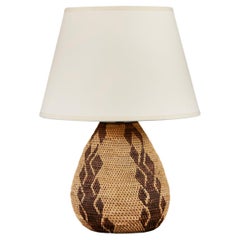 Vintage A Small Zulu Basket Weave Lamp