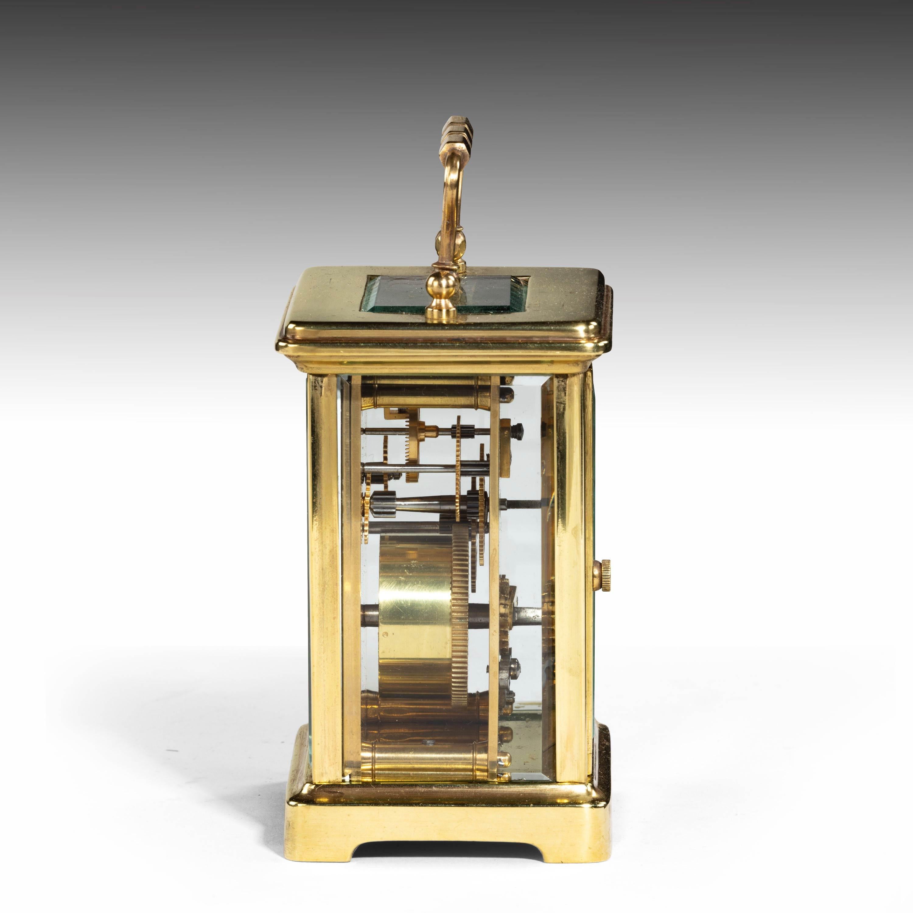french brass carriage clock