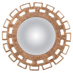 Uno specchio in vetro e resina in stile "Sunburst" di Snow White.