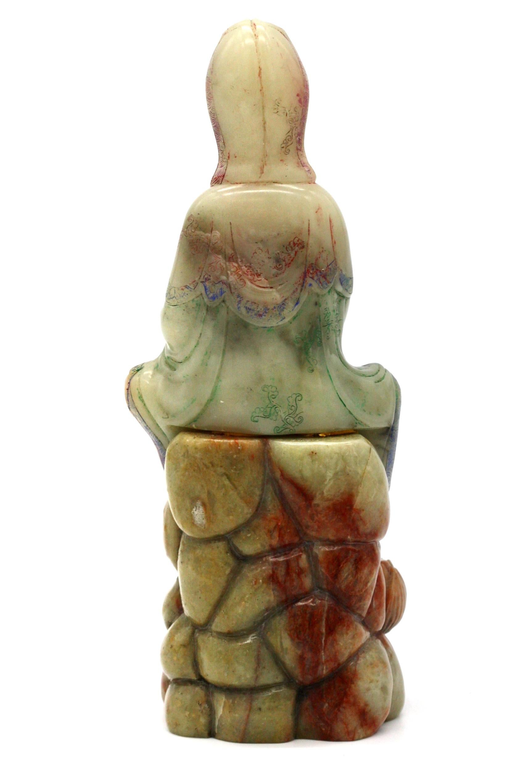 Soapstone Figure of Songzi Guanyin For Sale 1