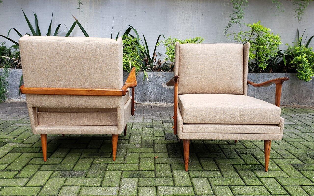 Brazilian Sofa and Pair of Armchairs by Giuseppe Scapinelli