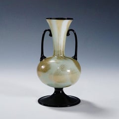 A Soffiato Glass Vase with Aventurine by Fratelli Toso (attr.), Murano ca. 1930s