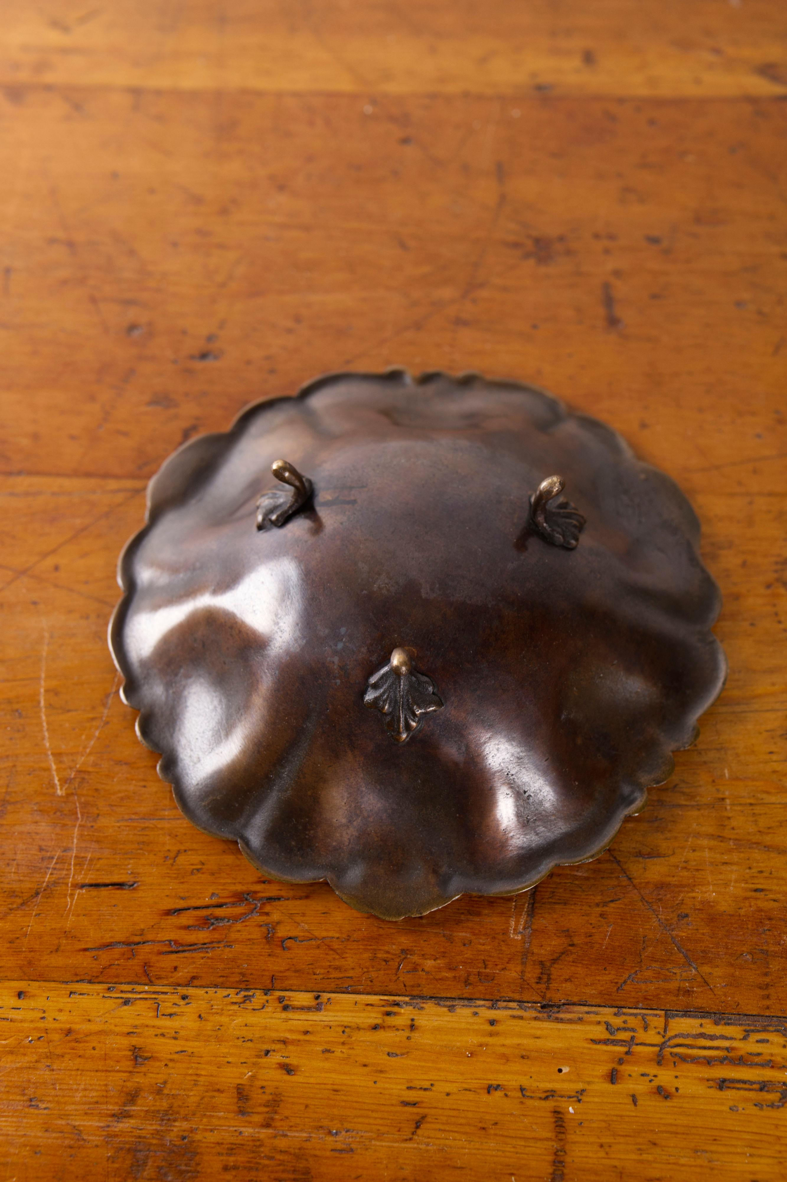Dekorative Schale aus massiver Bronze von Argental bronce, Dänemark, 1930er Jahre im Angebot 1