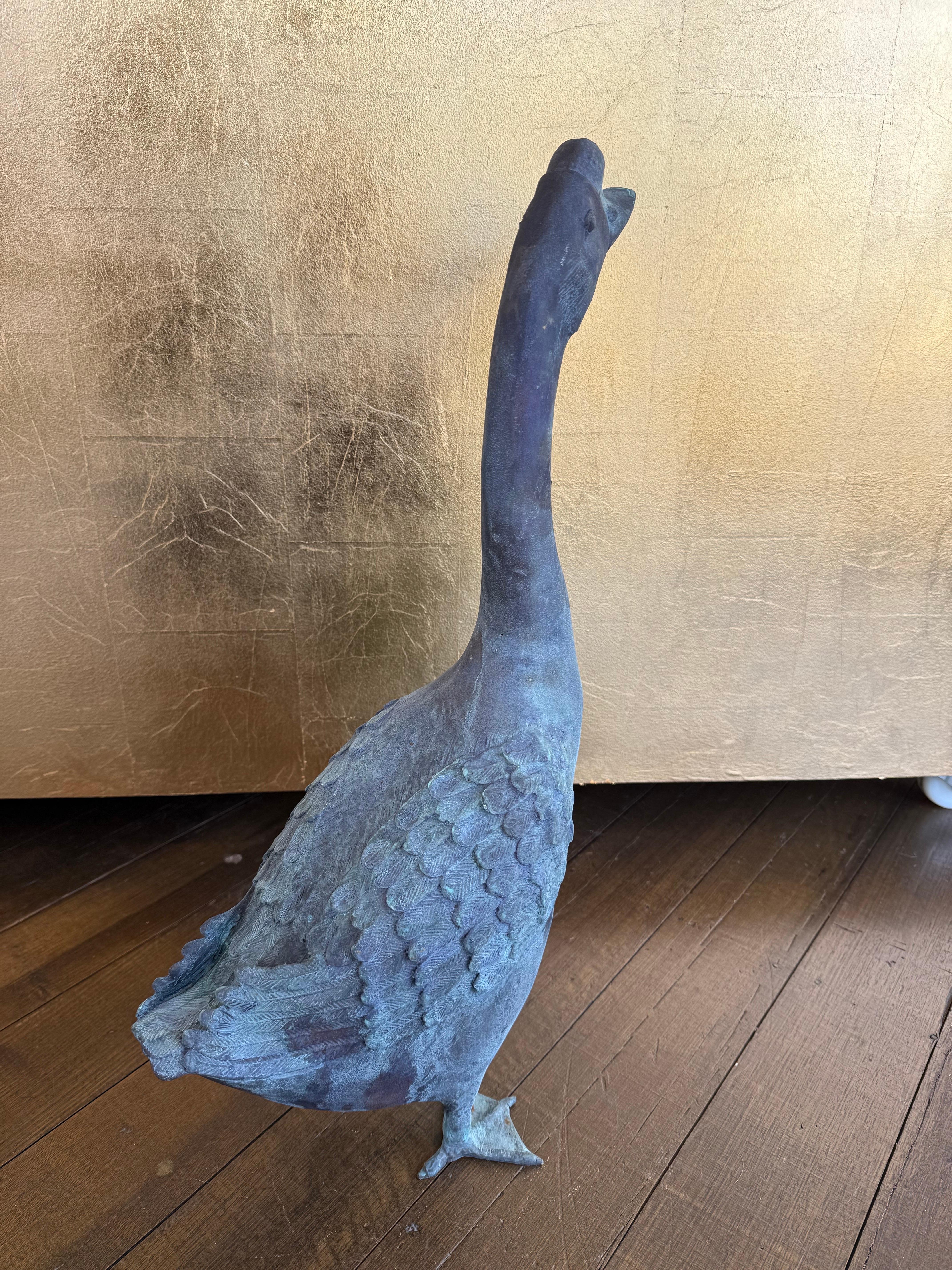 Eine Gans aus massivem Bronzeguss (Australisch) im Angebot