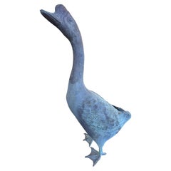 A Solid Cast Bronze Goose