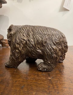 A Solid Cast Bronze Japanese Figure of Bear, Early 20th Century