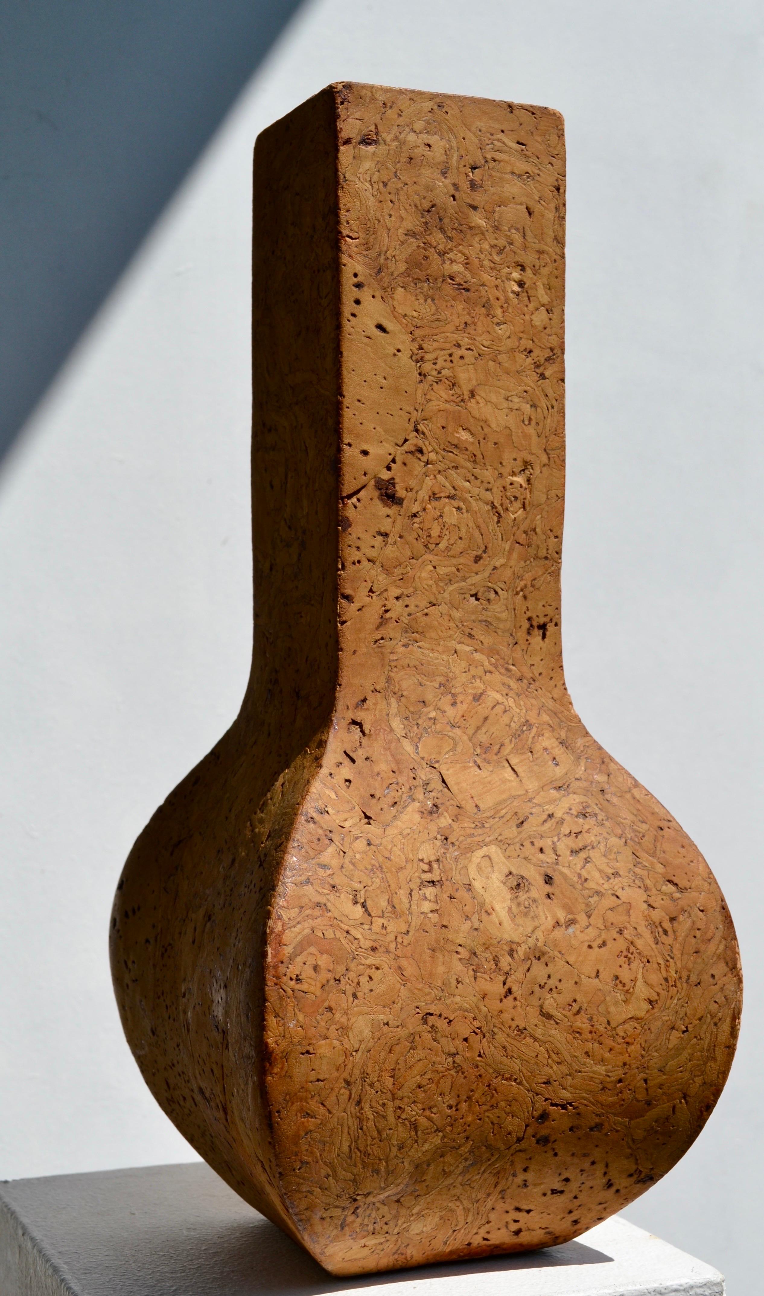 French A Solid Cork Vase, France, 1970s For Sale