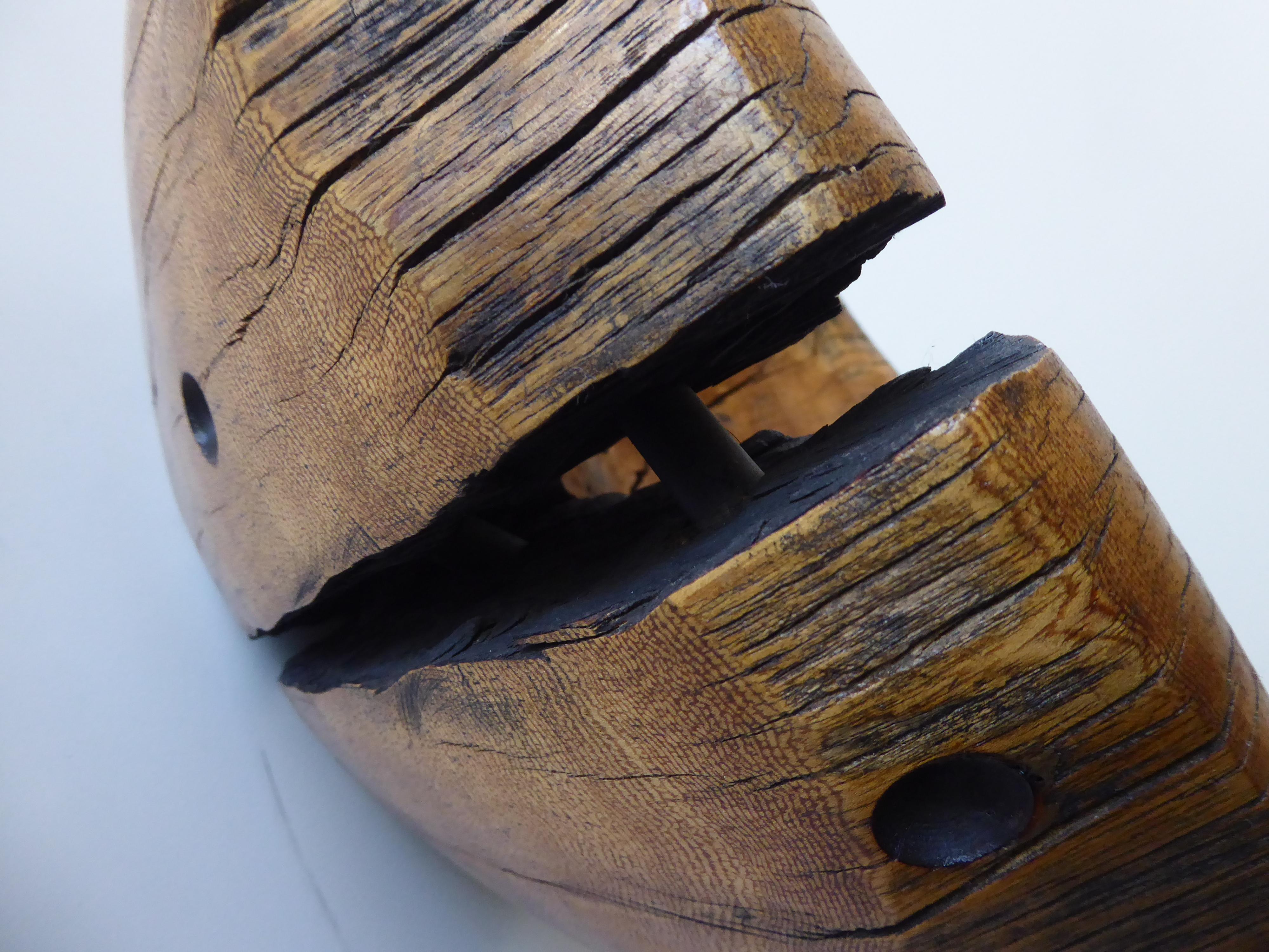 Organic Modern Solid Ficus Wood Sculpted Bowl by Contemporary Artist Daniel Pollock CA-4 Bowl For Sale