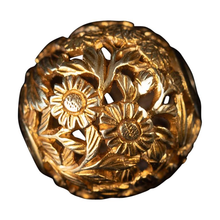 Solid Gold Ojime For Sale