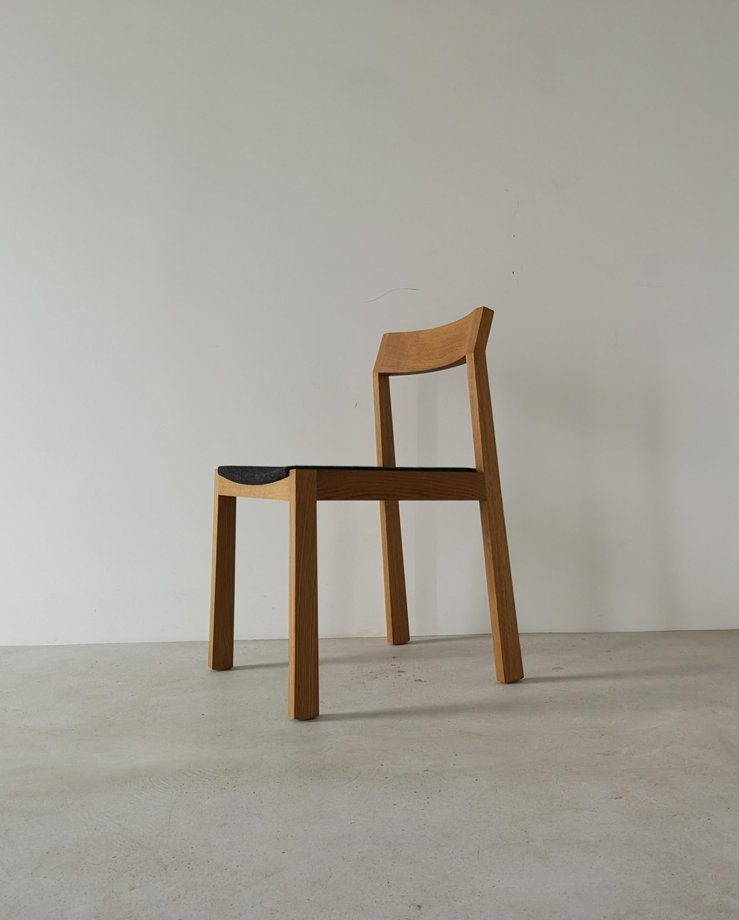 The A+ dining chair is constructed of solid wood and features a curved upholstered and padded seat for your comfort as well as a shaped backrest for support.
A clean, contemporary design with subtle details that goes well with transitional to