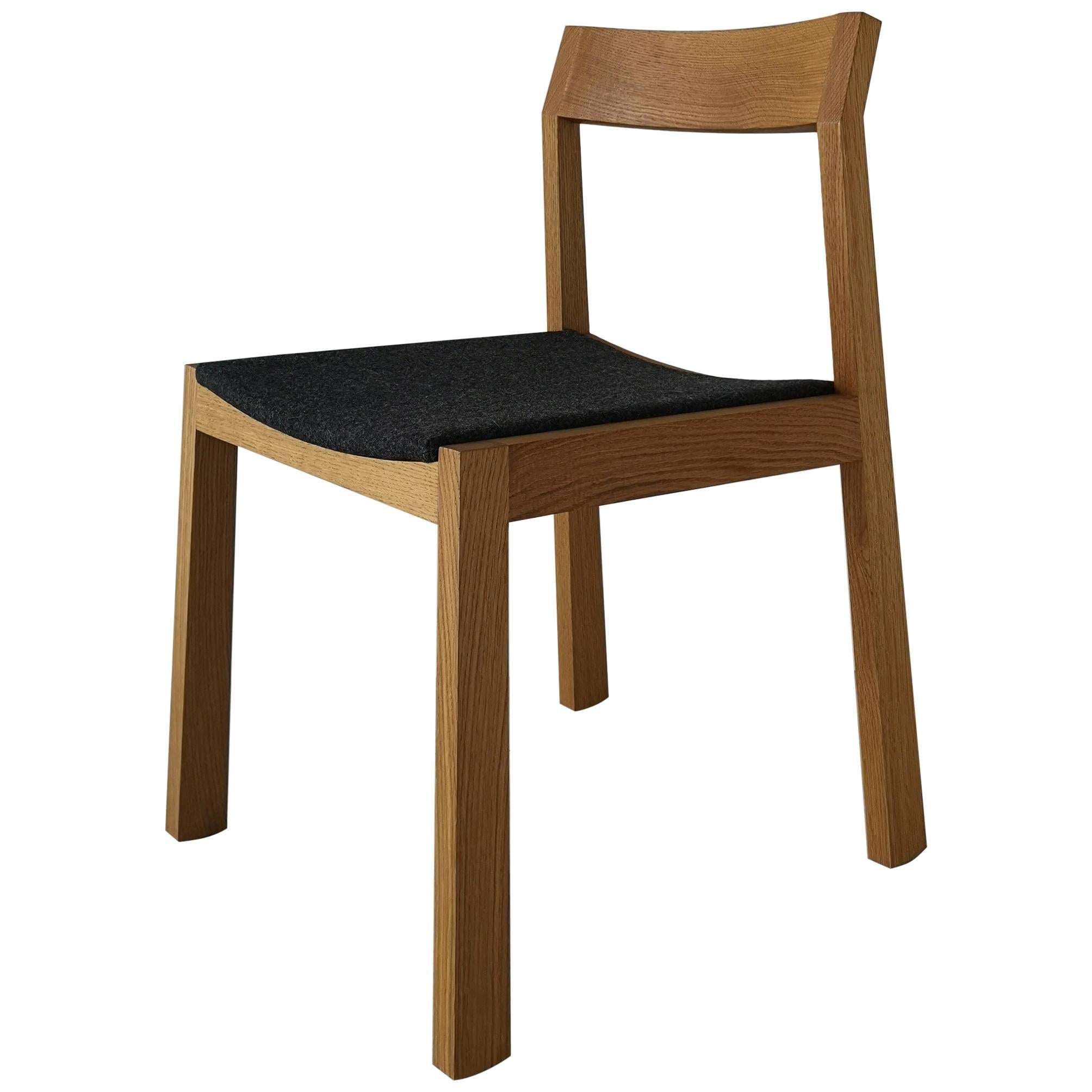 A+ Solid Hardwood Upholstered Dining Chair by Izm Design For Sale