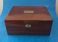 Solid Mahogany 1830 Box, with Military Style Brass Handles