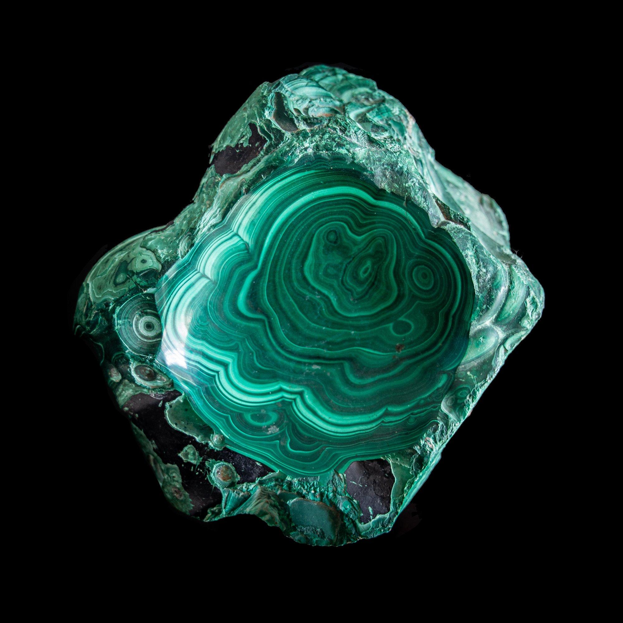 Modern A solid malachite vide poche block, Italy 1970 For Sale