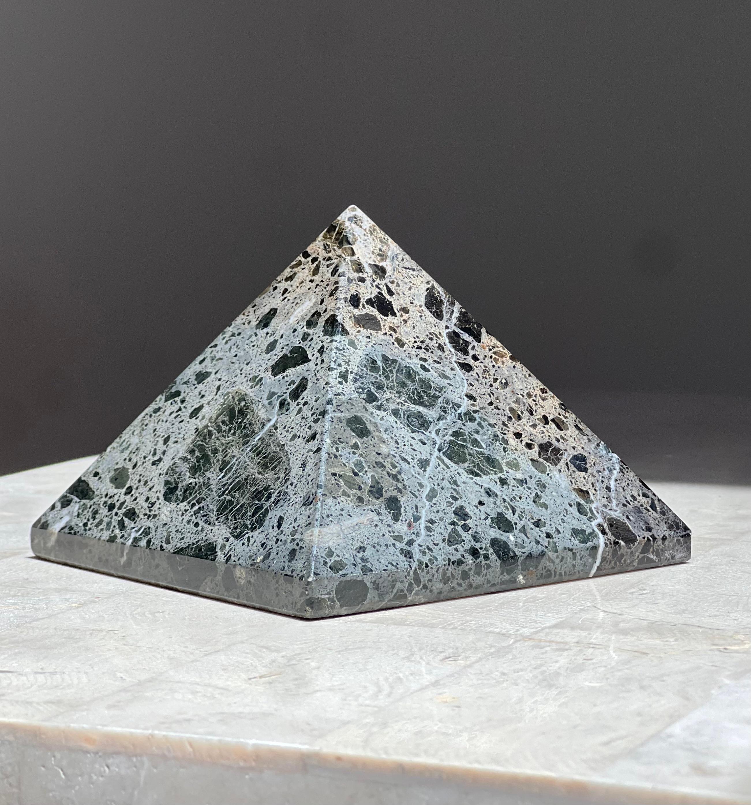 Mid-Century Modern A solid marble Pyramid sculpture, 20th century For Sale