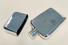 Solid Silver Hall Marked Hip Flask and Cup, 1891