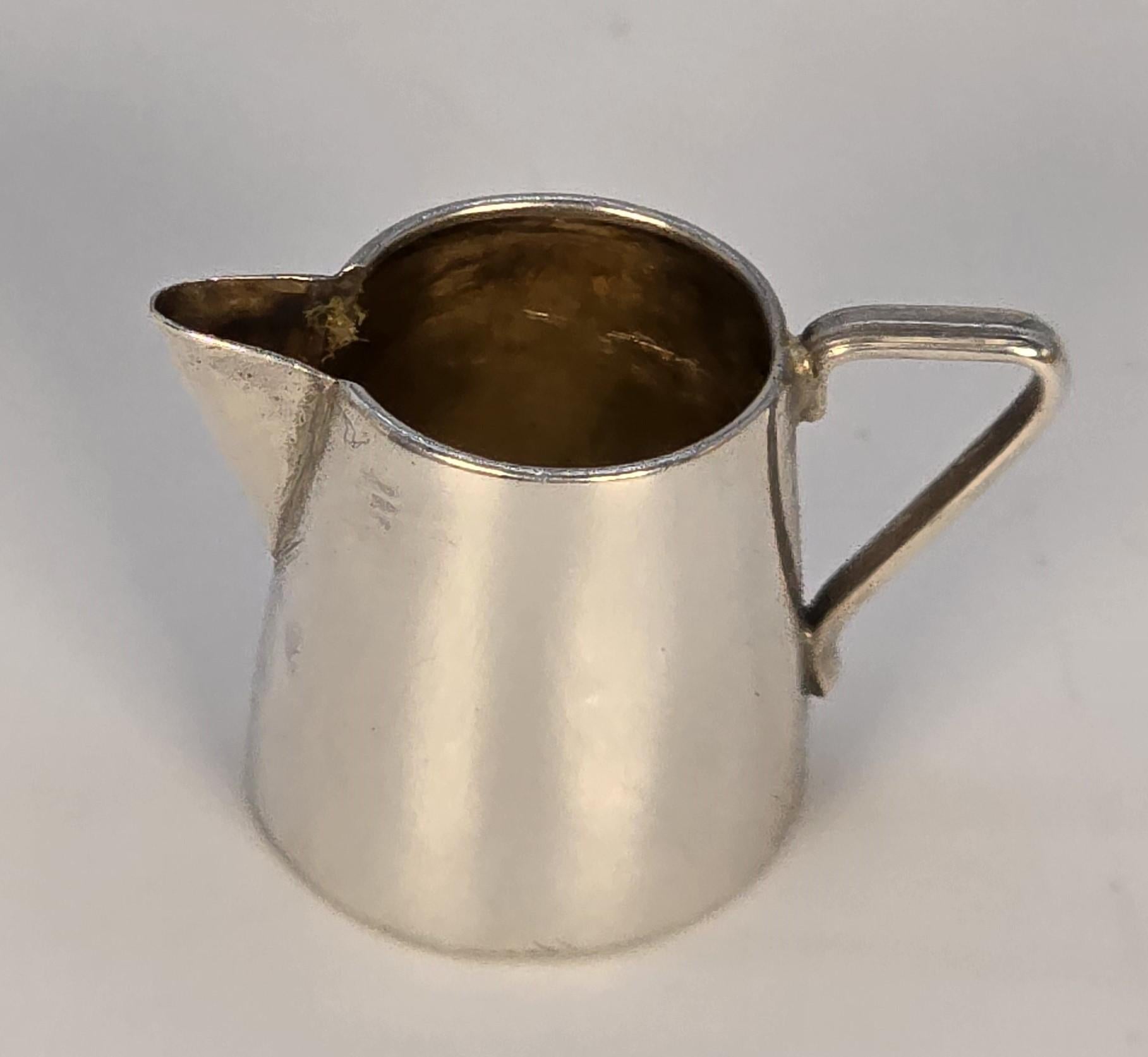 A solid silver miniature chocolate pot set, English made in 1905, Birmingham For Sale 5