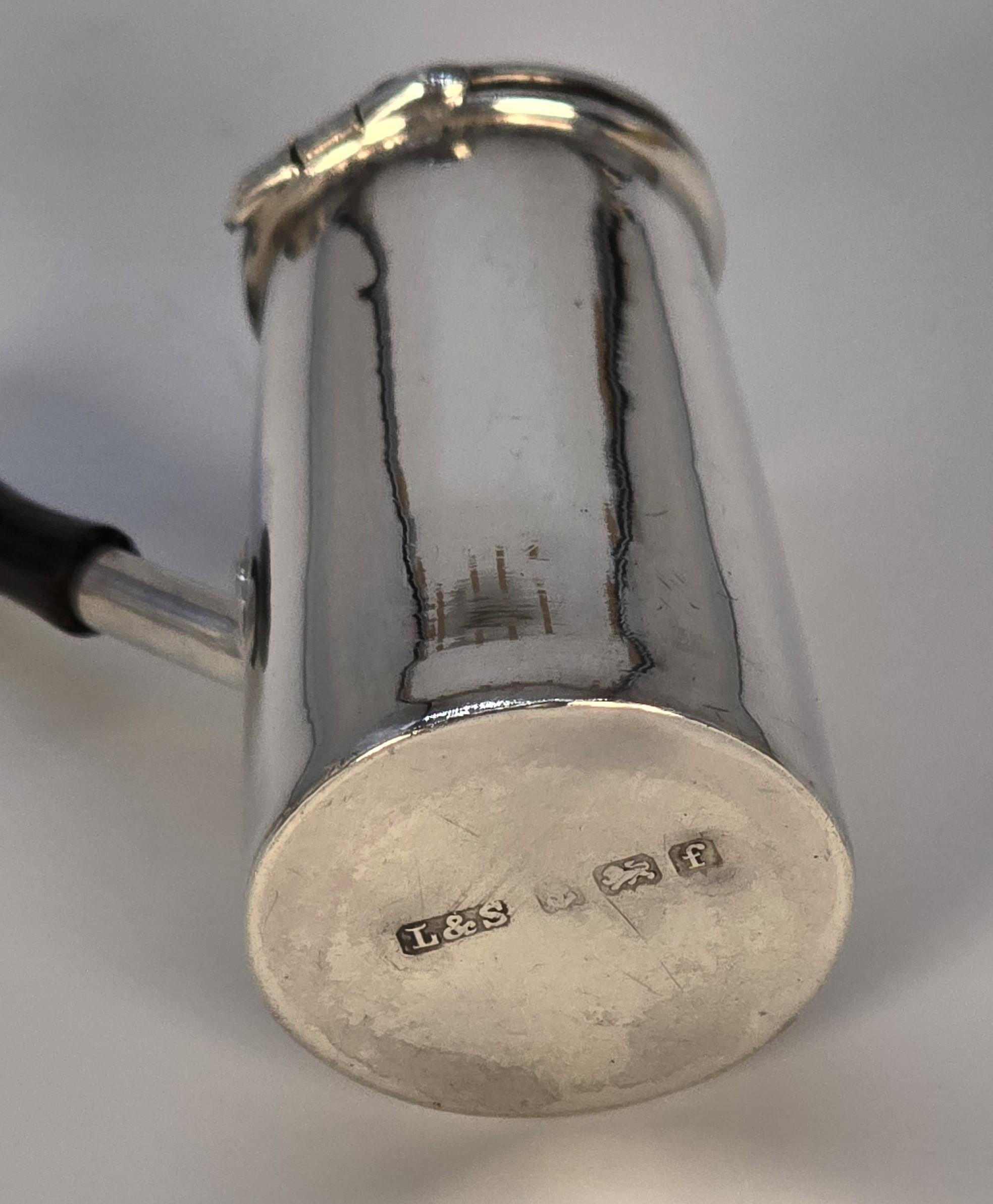 Silver A solid silver miniature chocolate pot set, English made in 1905, Birmingham For Sale