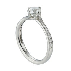 Platinum Solitaire Diamond Ring, 0.70ct E VS2, By Bentley & Skinner
