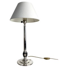 A sophisticated silver-plated Swedish Grace Table Lamp from the 1920s
