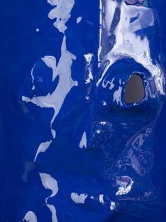 A SOUL INTENTION wall contemporary sculpture in cast painted aluminium and steel