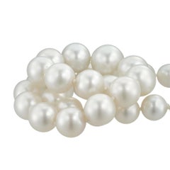 A South Sea cultured pearl and diamond necklace