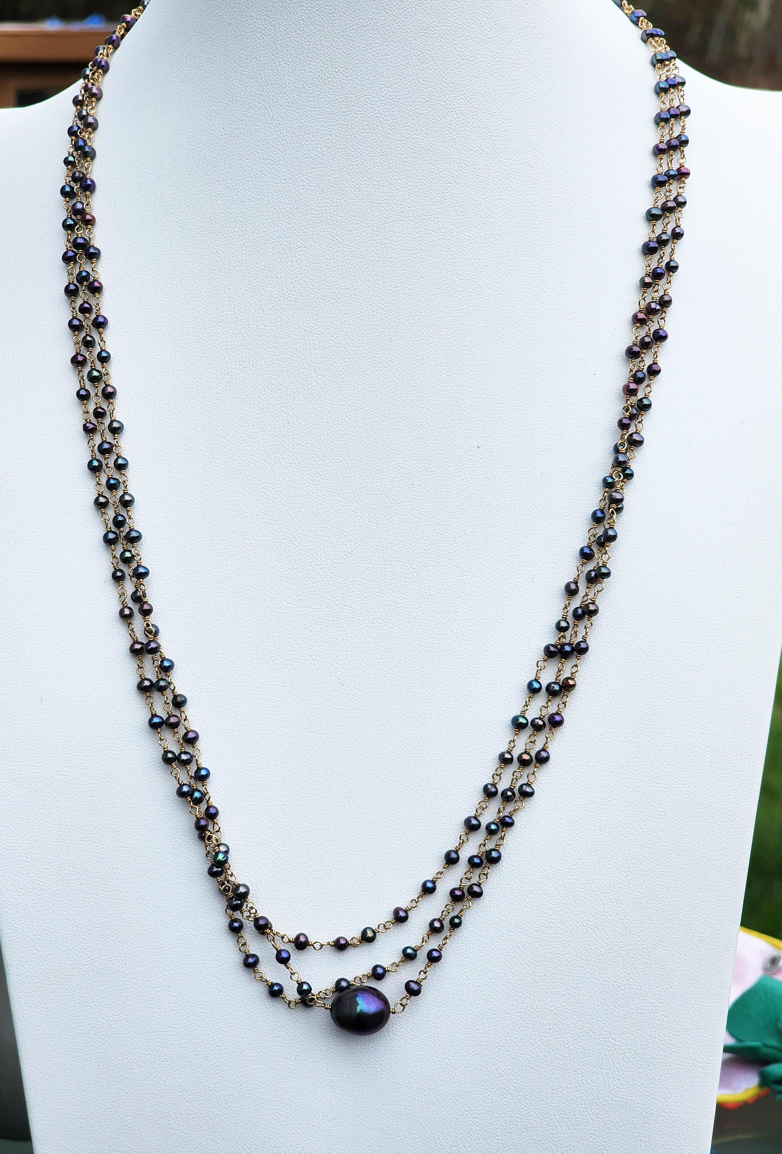 Bead A South Sea Pearl Neckalce of 75 inches For Sale