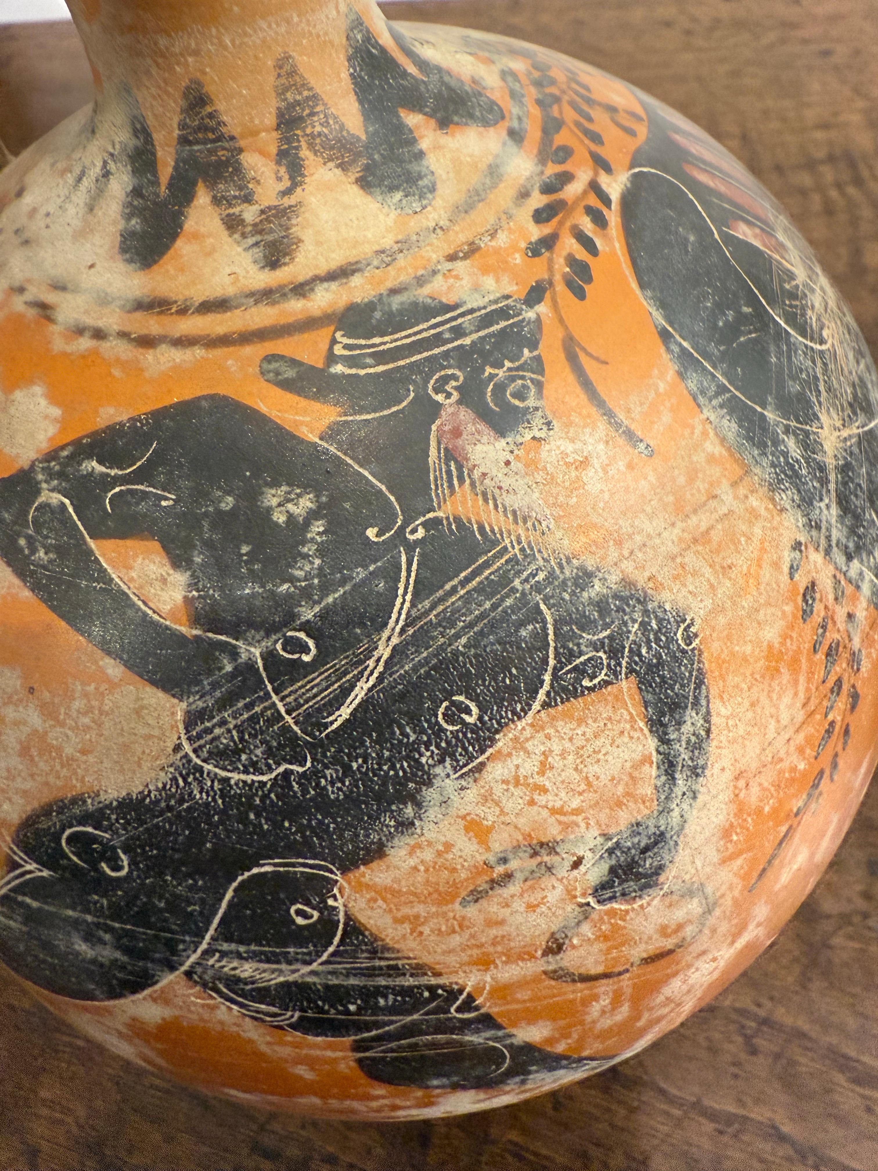 Eine Grand Tour im Stil der griechischen schwarzen Figur  Hockender Lekythos, 19. Jahrhundert im Angebot 6