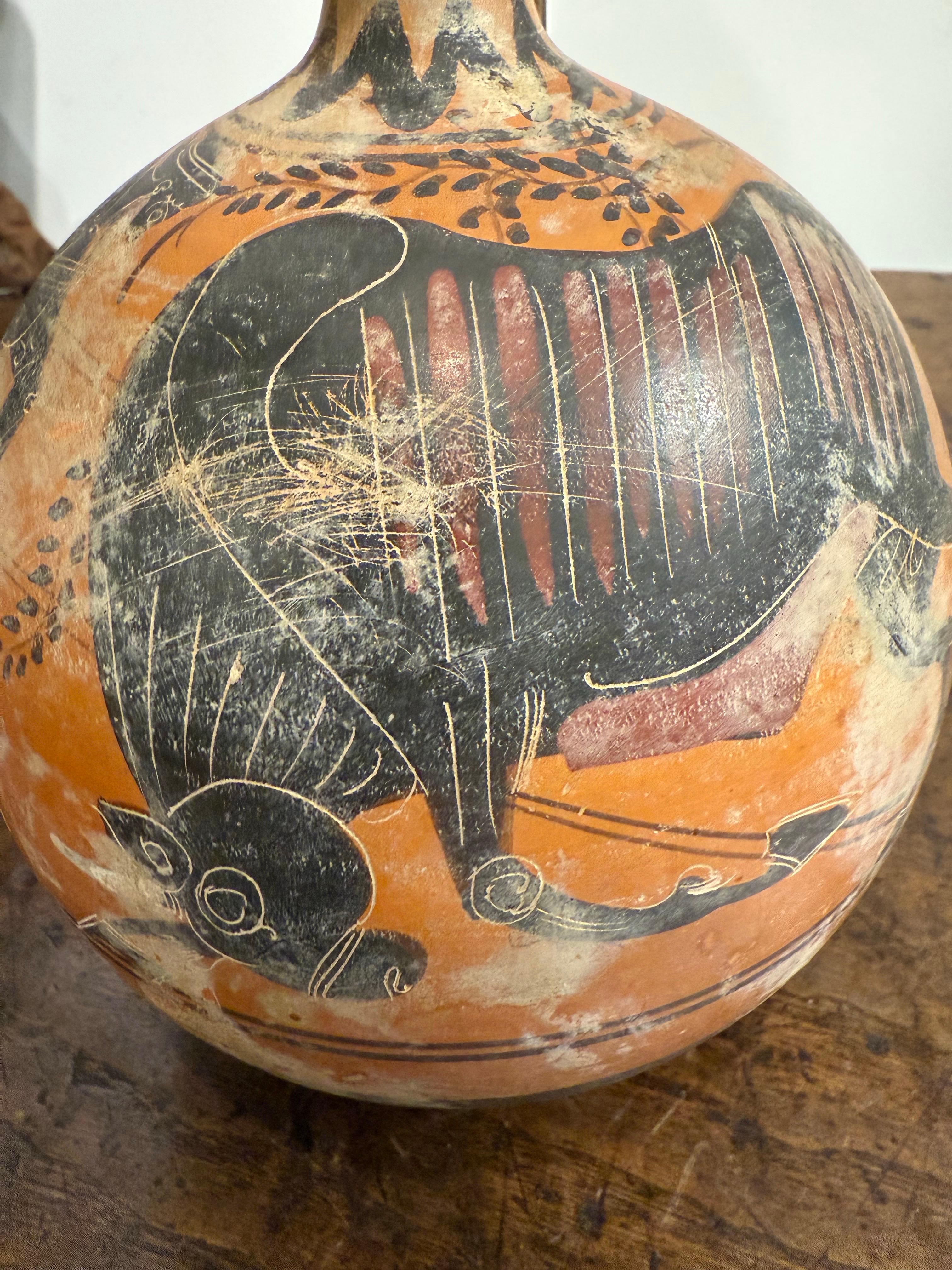 Eine Grand Tour im Stil der griechischen schwarzen Figur  Hockender Lekythos, 19. Jahrhundert im Angebot 8