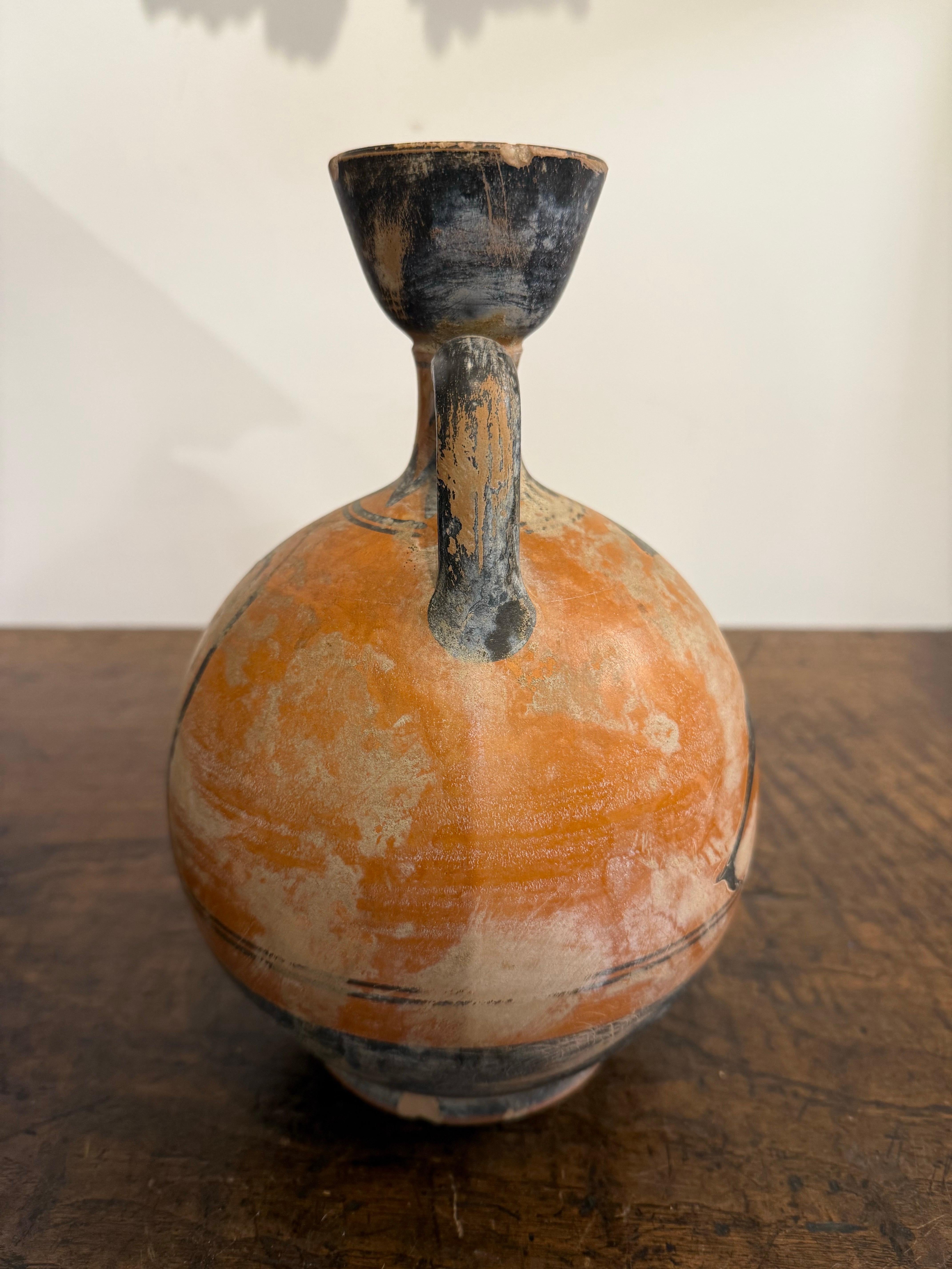 Eine Grand Tour im Stil der griechischen schwarzen Figur  Hockender Lekythos, 19. Jahrhundert (Handgefertigt) im Angebot