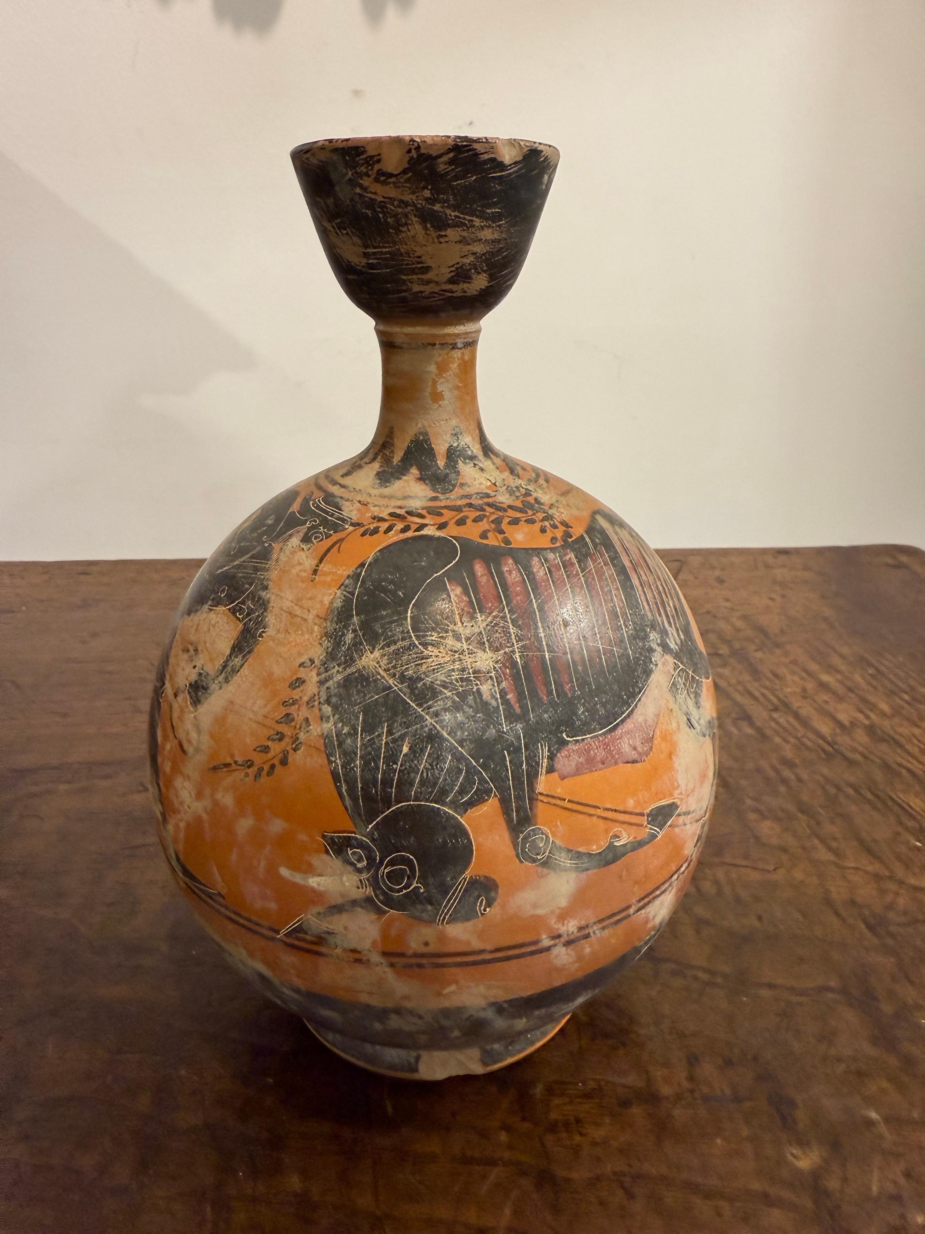Eine Grand Tour im Stil der griechischen schwarzen Figur  Hockender Lekythos, 19. Jahrhundert im Angebot 2