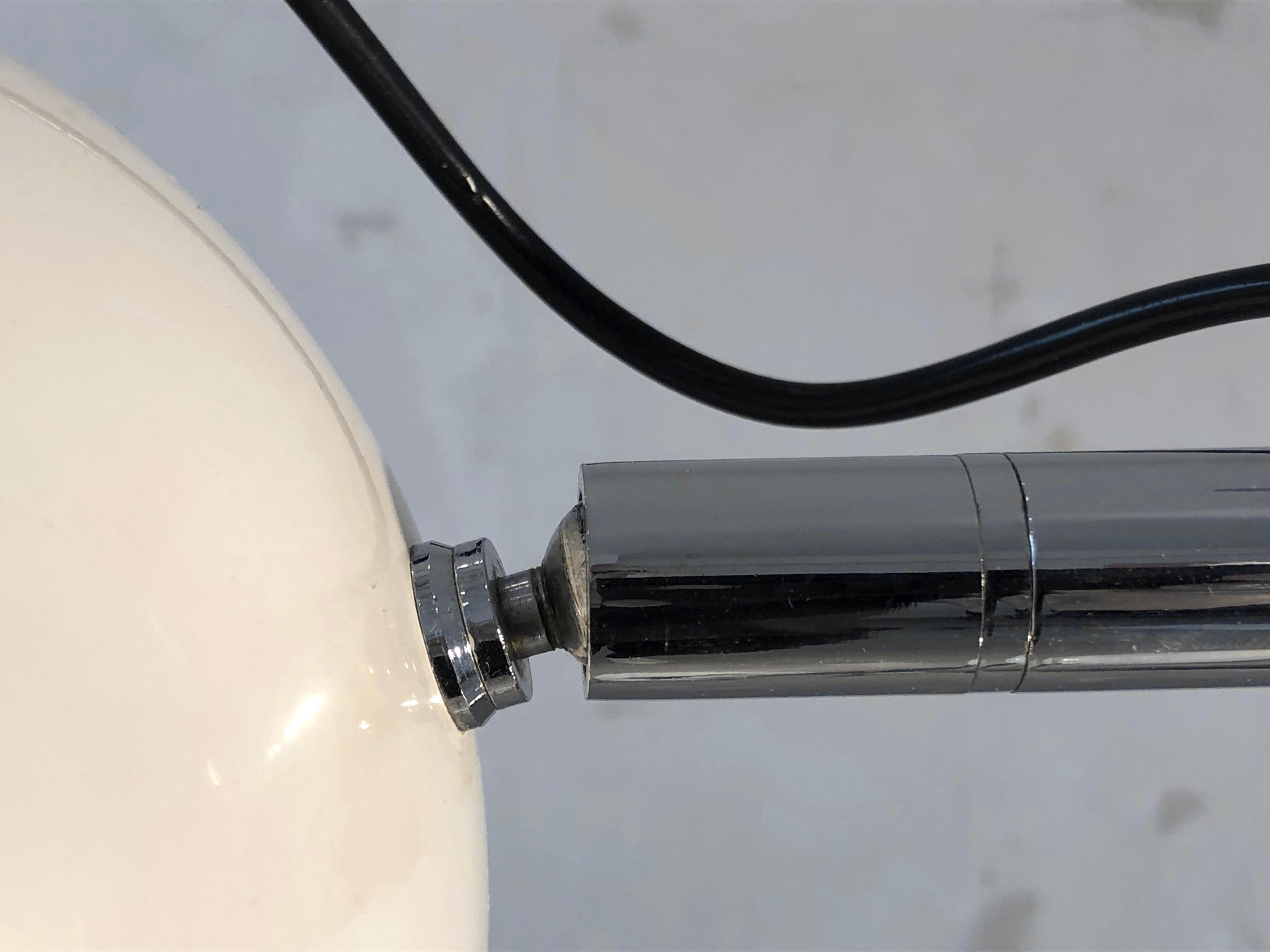 LÁMPARA DE PISO DE 2 LUCES DE LA ERA ESPACIAL Estilo ETIENNE FERMIGIER, Francia 1970 en venta 4