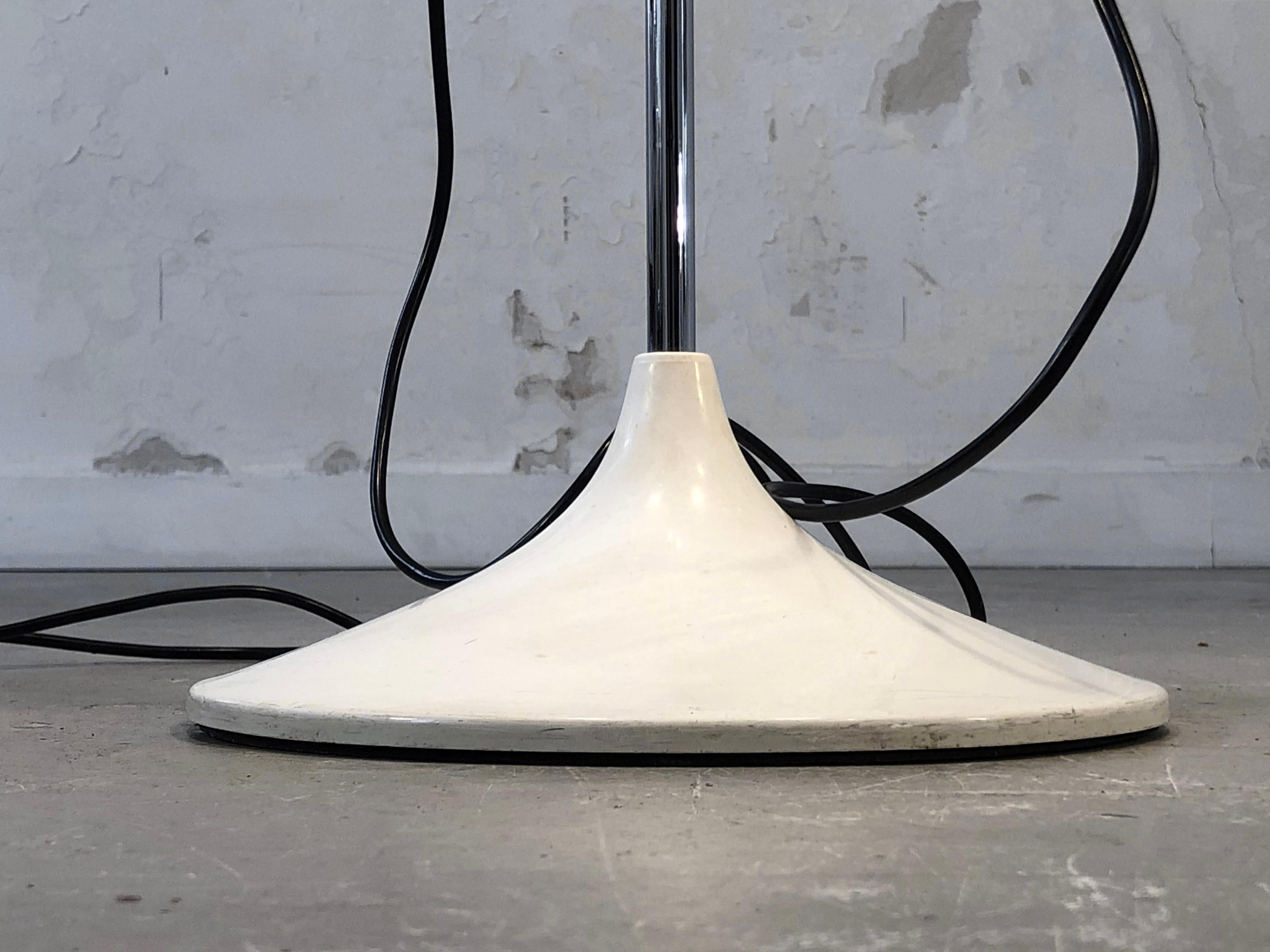 LÁMPARA DE PISO DE 2 LUCES DE LA ERA ESPACIAL Estilo ETIENNE FERMIGIER, Francia 1970 en venta 6