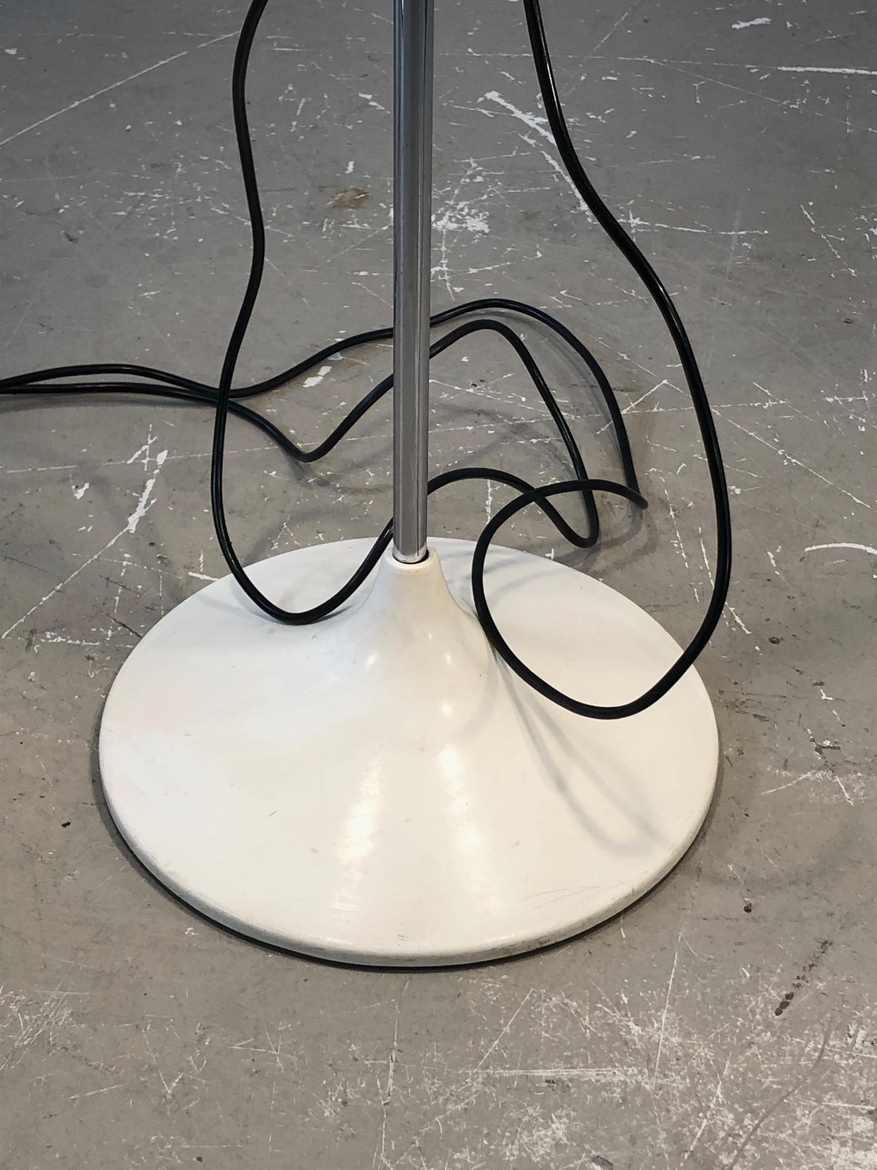 LÁMPARA DE PISO DE 2 LUCES DE LA ERA ESPACIAL Estilo ETIENNE FERMIGIER, Francia 1970 en venta 7