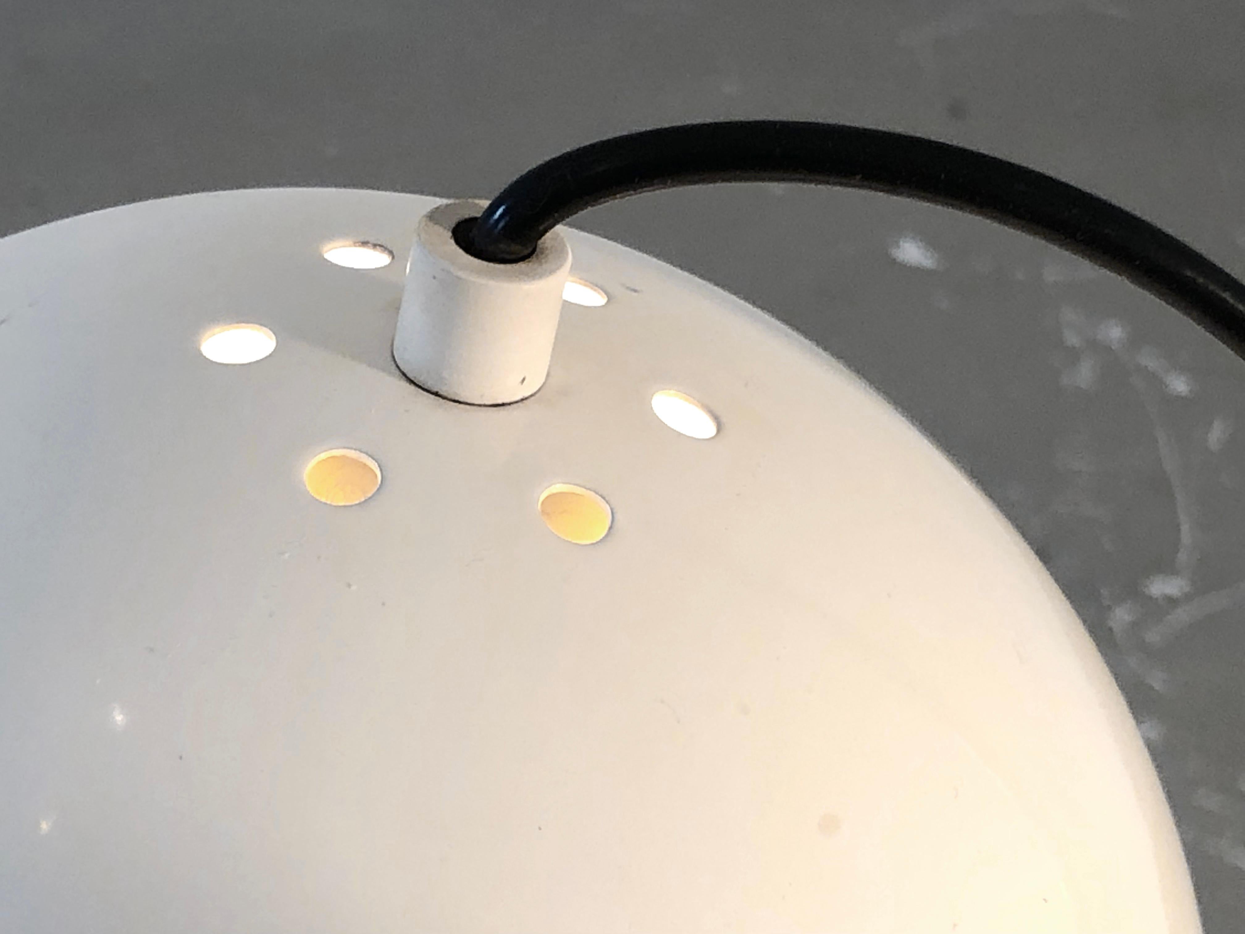 LÁMPARA DE PISO DE 2 LUCES DE LA ERA ESPACIAL Estilo ETIENNE FERMIGIER, Francia 1970 en venta 1