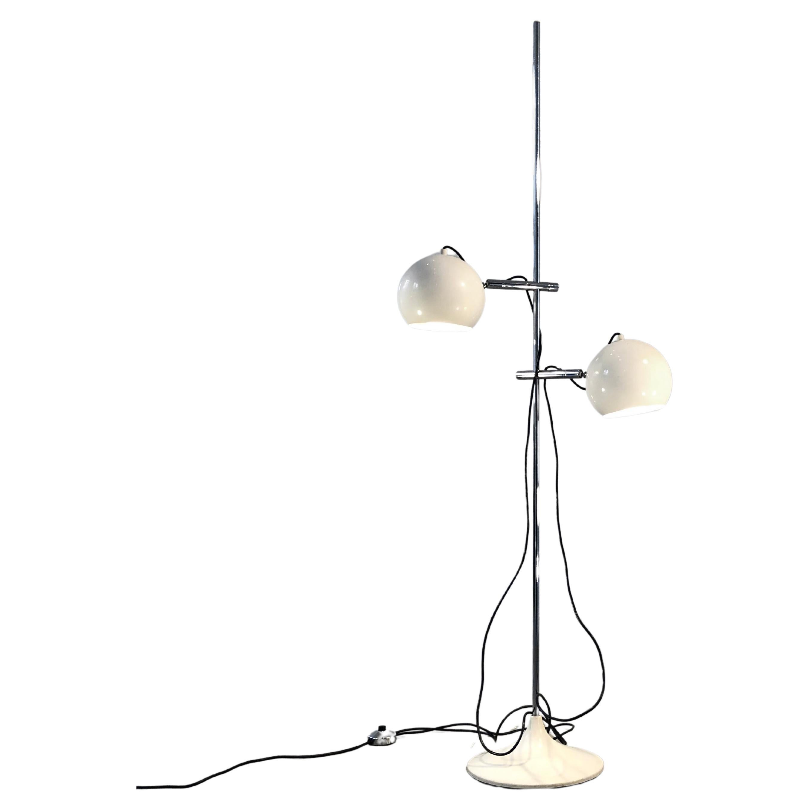 A SPACE-AGE 2 Lights FLOOR LAMP in ETIENNE FERMIGIER Style, France 1970