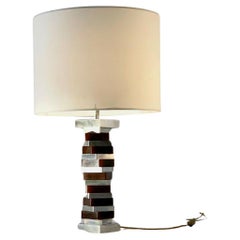 A SPACE-AGE helicoidal KINETIC TABLE LAMP, France 1970