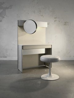 A SPACE-AGE Minimalist DRESSING TABLE or CONSOLE by PIERRE VANDEL, France, 1970