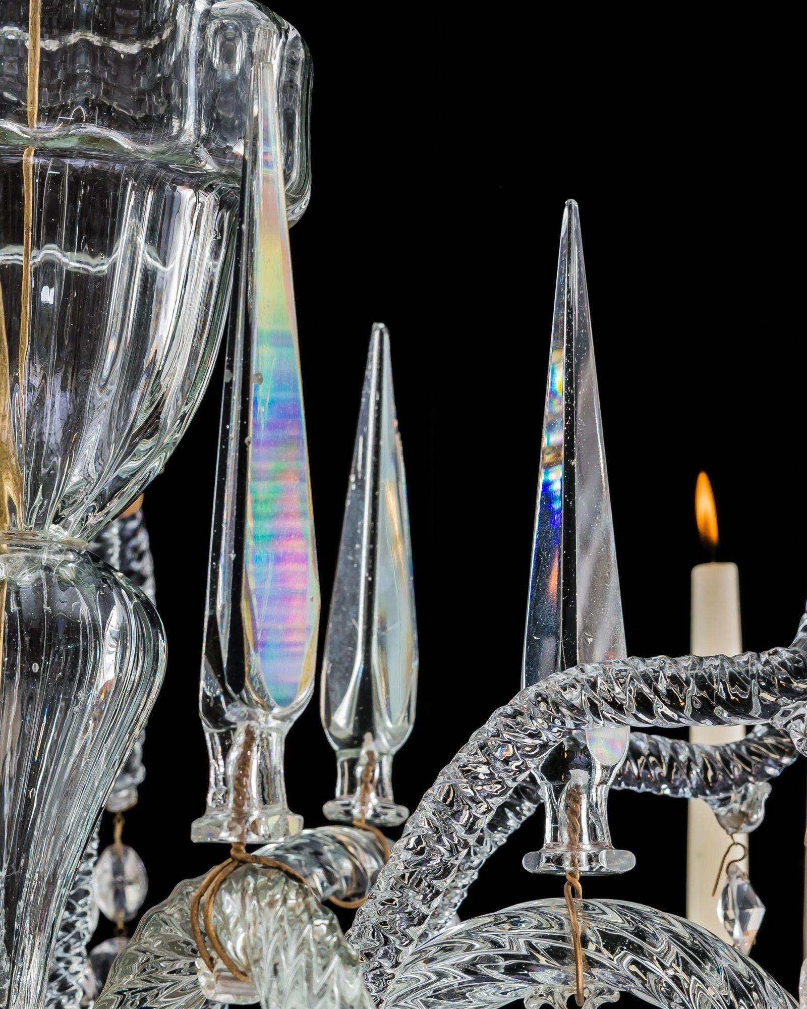 Cut Glass A Spanish 18th Century Chandelier at Attributed To The Real Fabrica De La Granja For Sale
