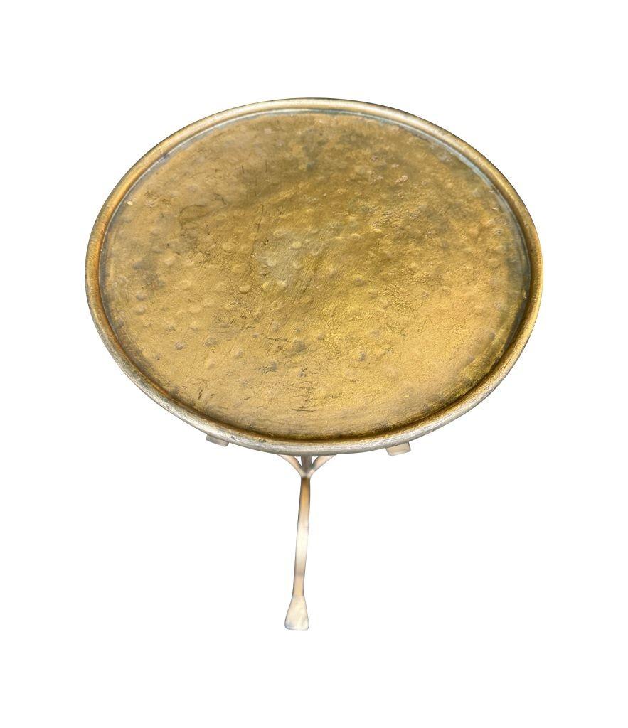 Table à martini espagnole en fer forgé doré des années 1950 6