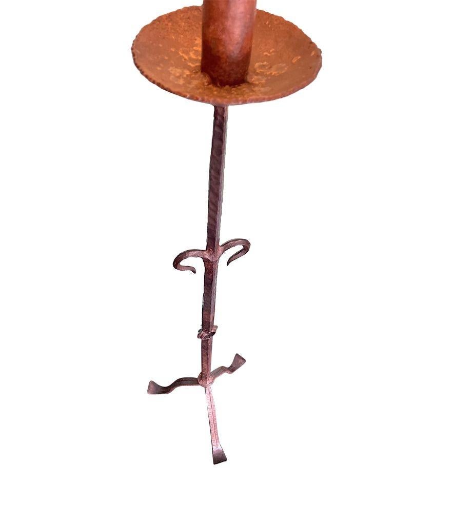 A Spanish 1950s wrought iron floor lamp For Sale 3