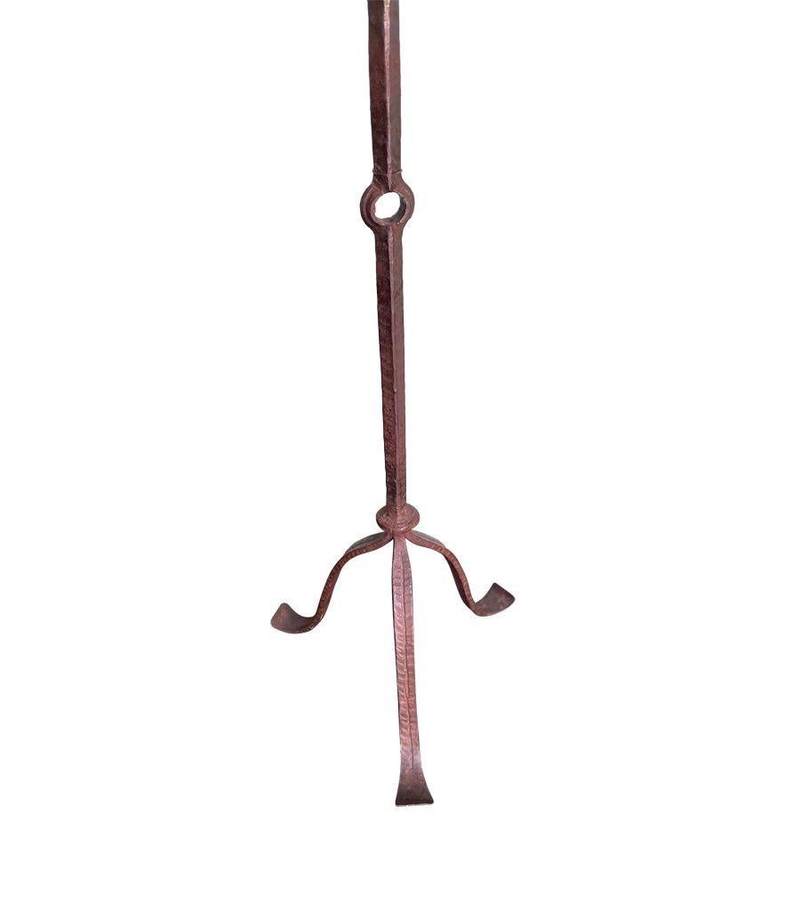 A Spanish 1950s wrought iron floor lamp For Sale 9