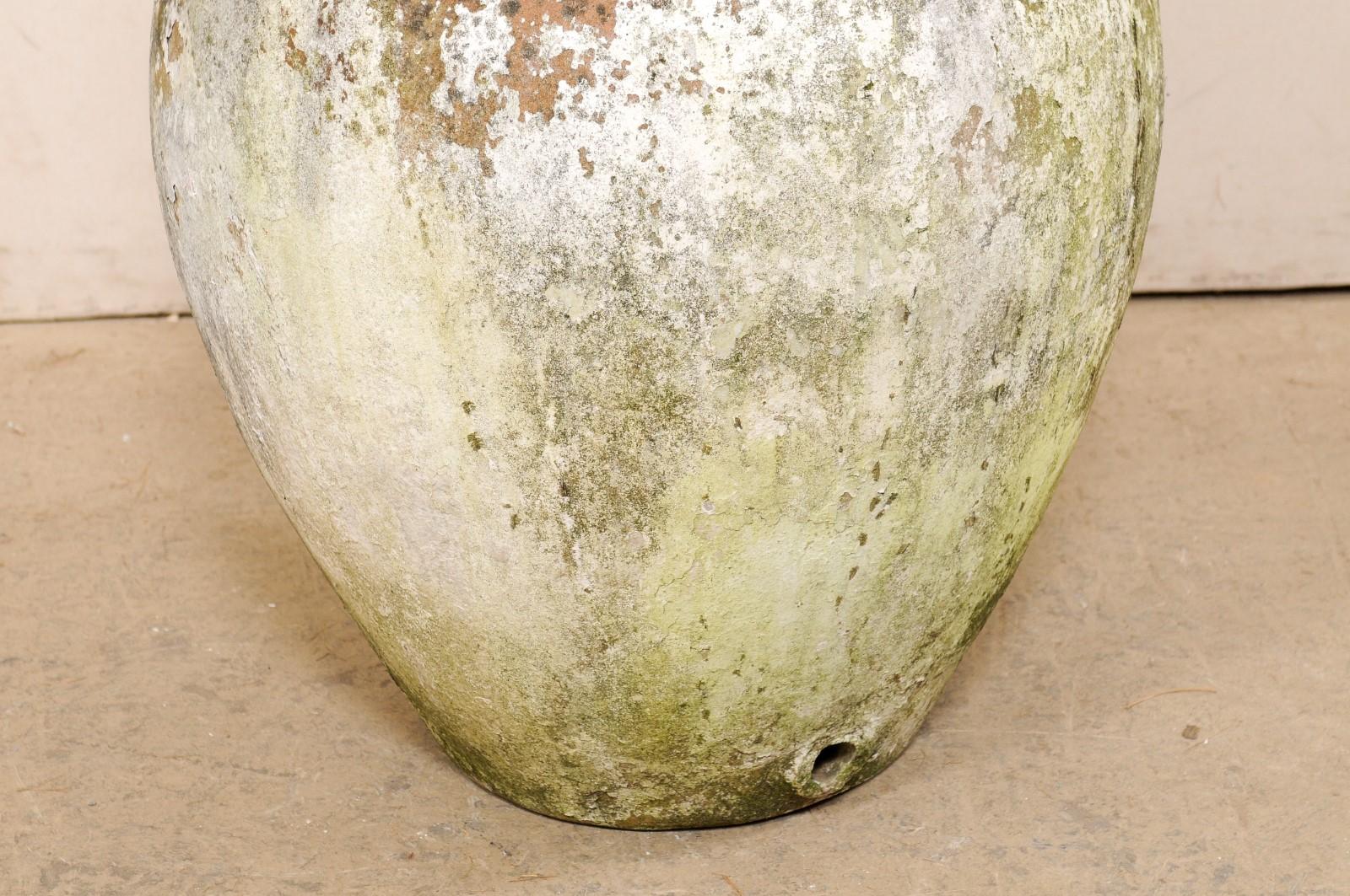 Spanish Antique Large Size Clay Vessel with Fabulous Patina In Good Condition For Sale In Atlanta, GA