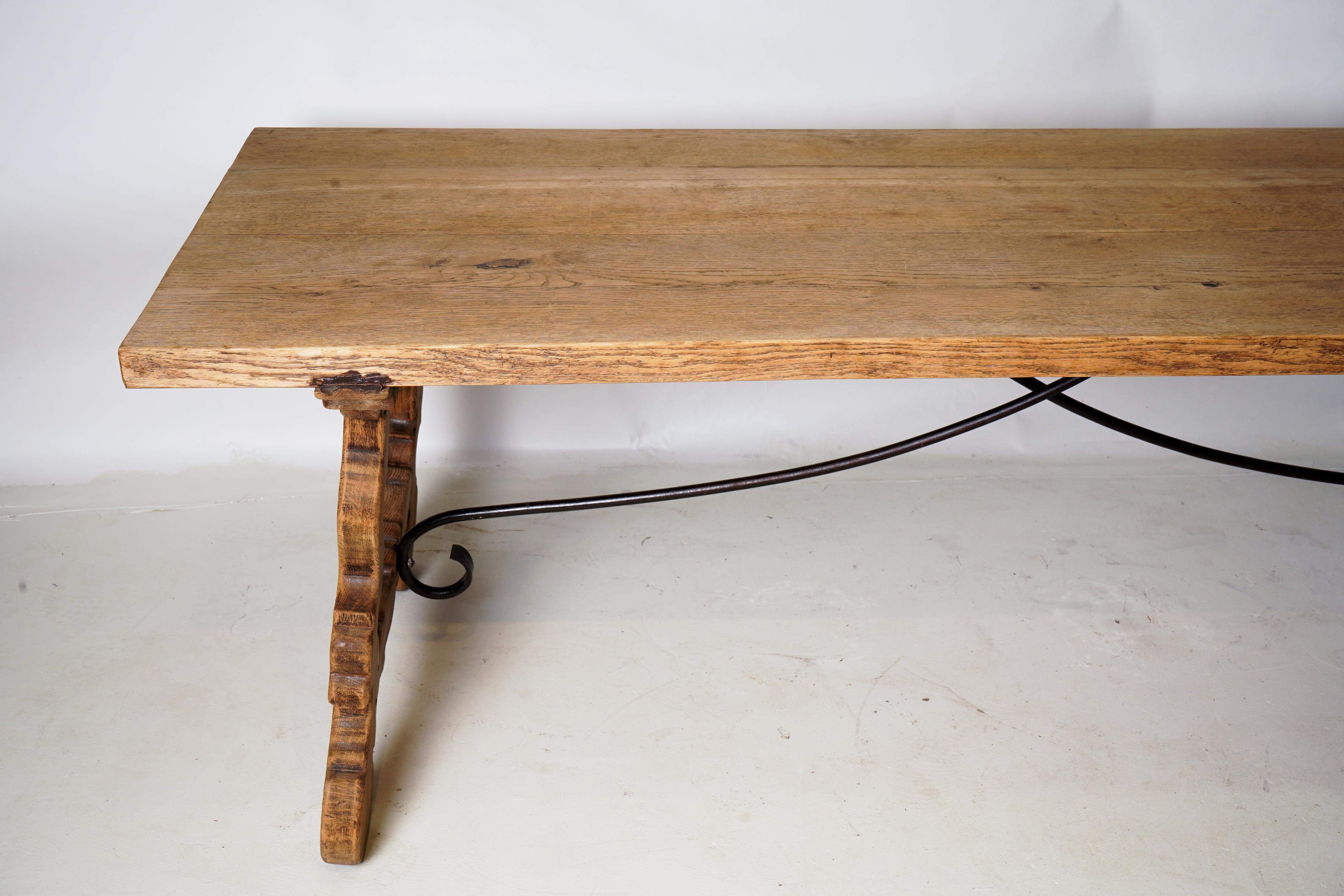 Spanish Baroque Style Oak Dining Table 1