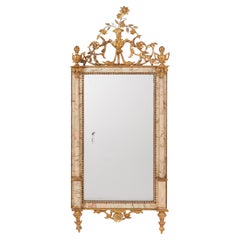 Spanish Bilbao Mirror with Gilt Wood and Marble Frame